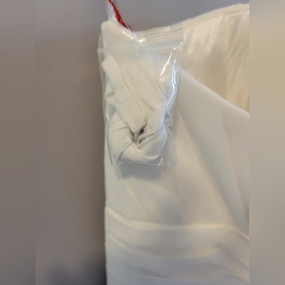 NWT Size 2 Wedding Gown. Can be worn strapless or with straps. Chiffon Shawl inc - Picture 7 of 12